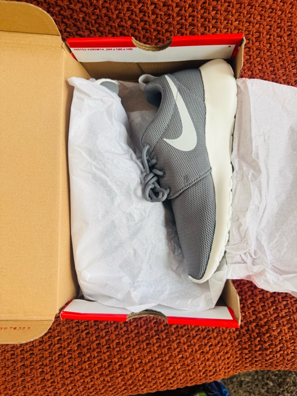 Nike Grey Mesh Sneaker with White Swoosh